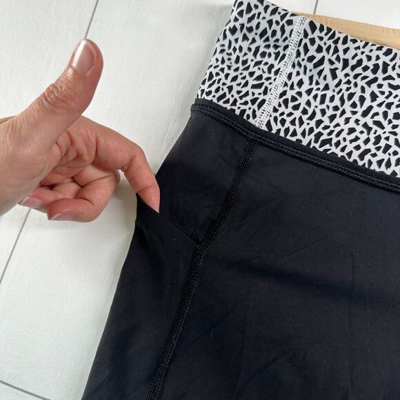 Lululemon Leggings Womens 6 Black Pace Rival Miss Mosaic Running Athletic Crop - Picture 7 of 11